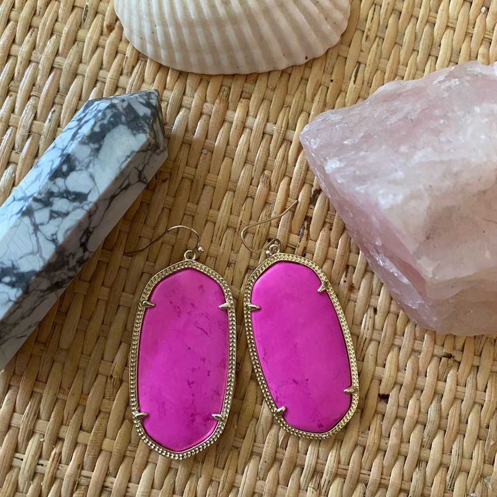 Kendra Scott Danielle Earring in Hot Pink